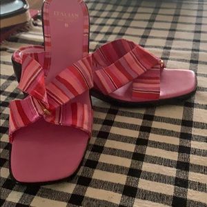 Hot Pink Striped Sandal